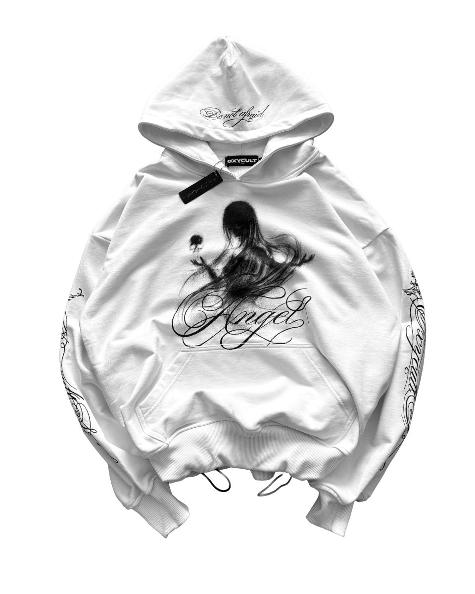 Angel Hoodie White (WADA) | Hoodies by ØXYCULT