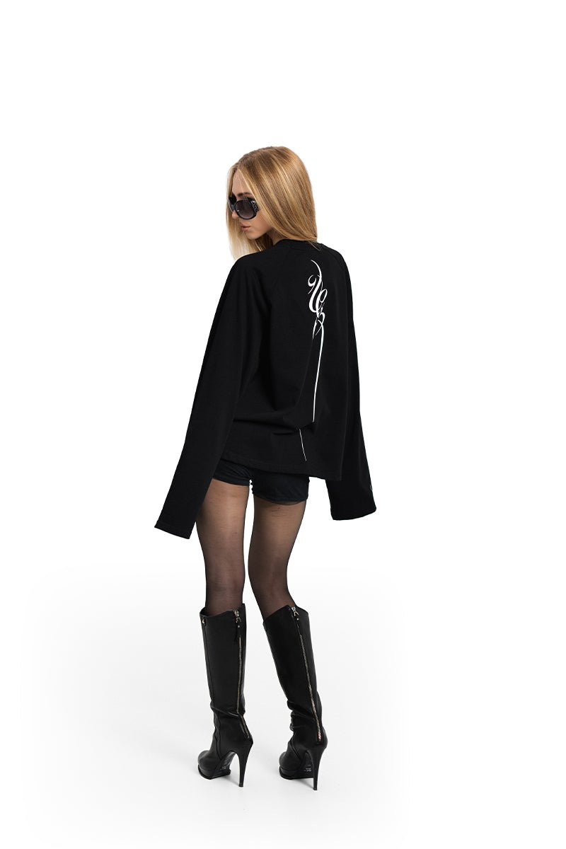 Arabic Black Basic Longsleeve | T-Shirt by Oxycult