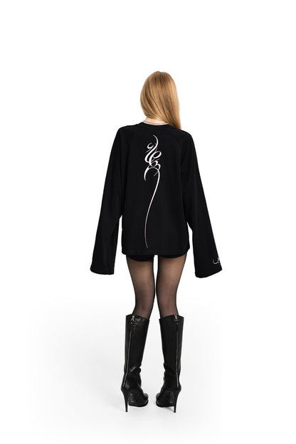 Arabic Black Basic Longsleeve | T-Shirt by Oxycult
