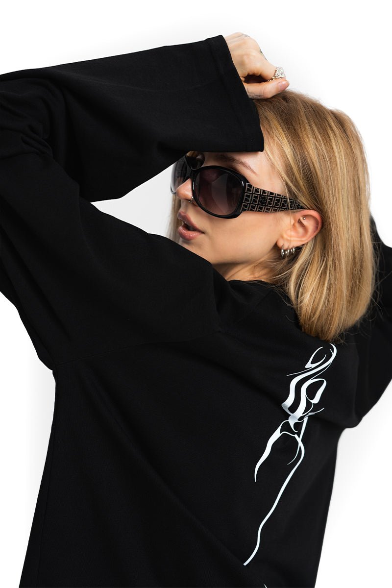 Arabic Black Basic Longsleeve | T-Shirt by Oxycult