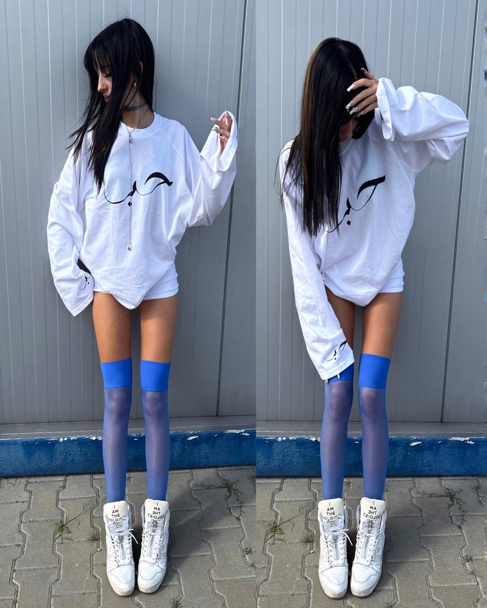 Arabic White Basic Longsleeve | T-Shirt by Oxycult