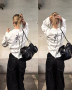 Arabic White Basic Longsleeve | T-Shirt by Oxycult