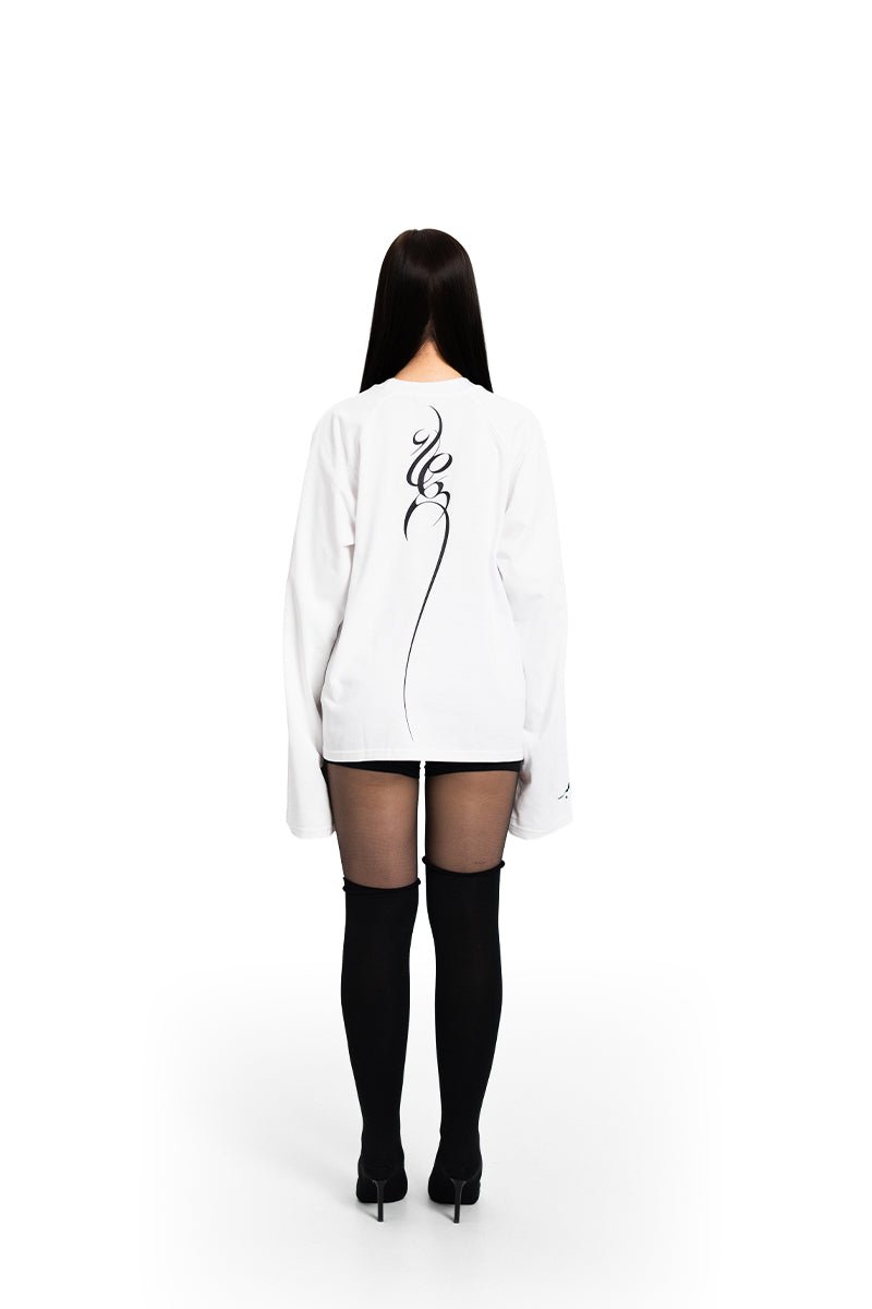 Arabic White Basic Longsleeve | T-Shirt by Oxycult