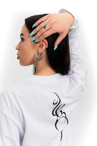 Arabic White Longsleeve | T-Shirt by Oxycult