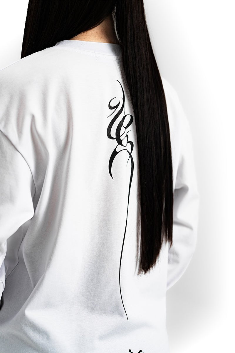 Arabic White Longsleeve | T-Shirt by Oxycult