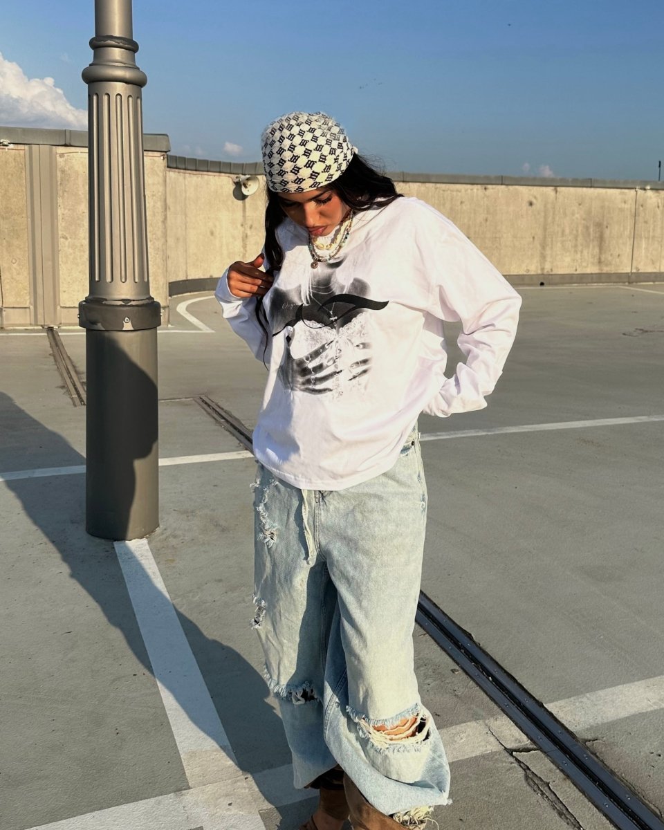 Arabic White Longsleeve | T-Shirt by Oxycult