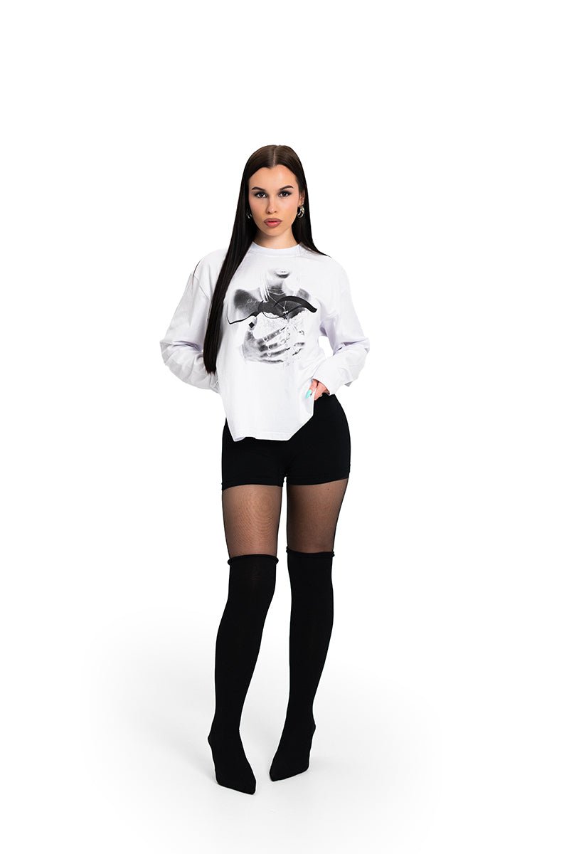 Arabic White Longsleeve | T-Shirt by Oxycult