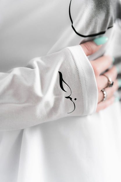Arabic White Longsleeve | T-Shirt by Oxycult