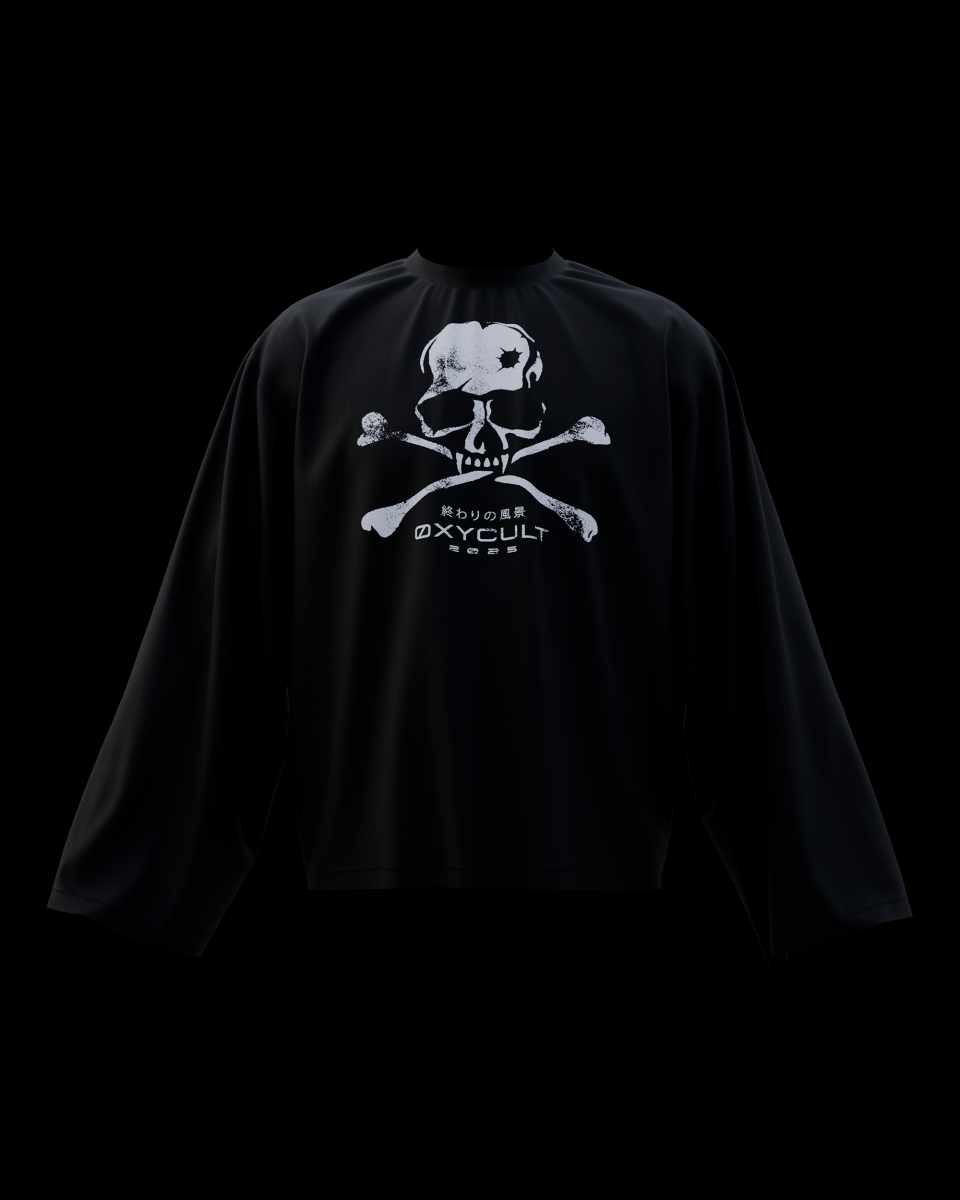 Skull Longsleeve Black | T-Shirt by Oxycult