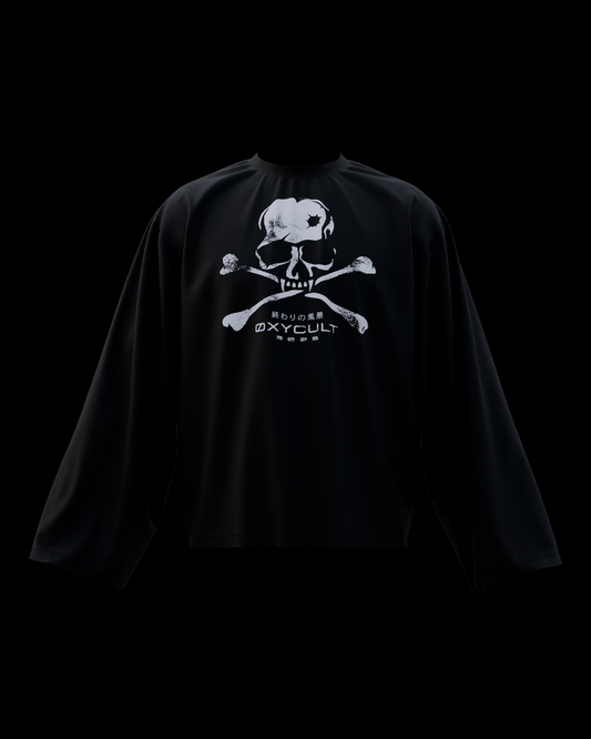 Skull Longsleeve Black | T-Shirt by Oxycult