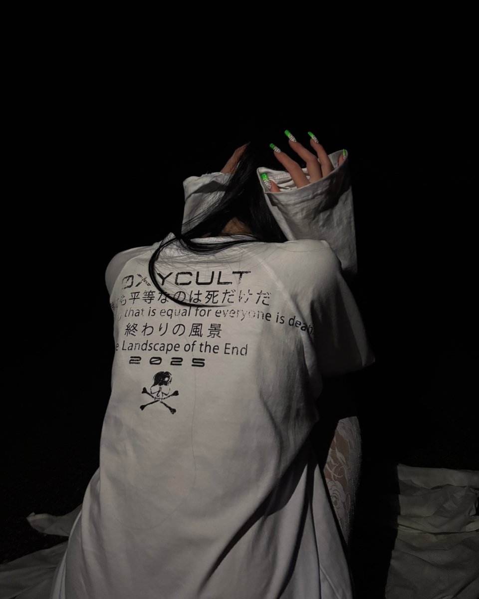 Skull Longsleeve White | T-Shirt by Oxycult