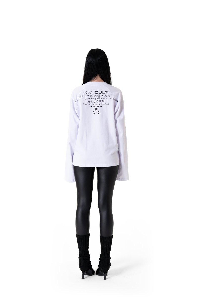 Skull Longsleeve White | T-Shirt by Oxycult