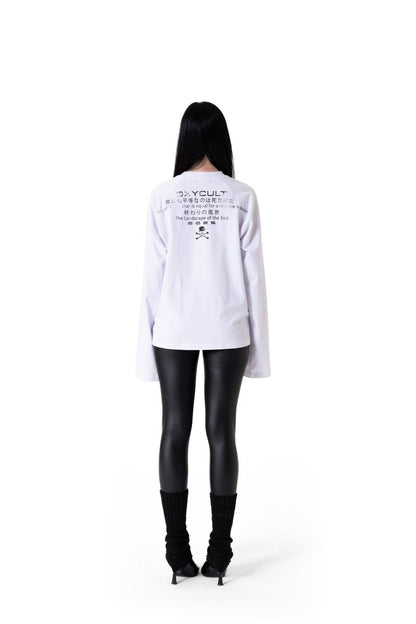 Skull Longsleeve White | T-Shirt by Oxycult