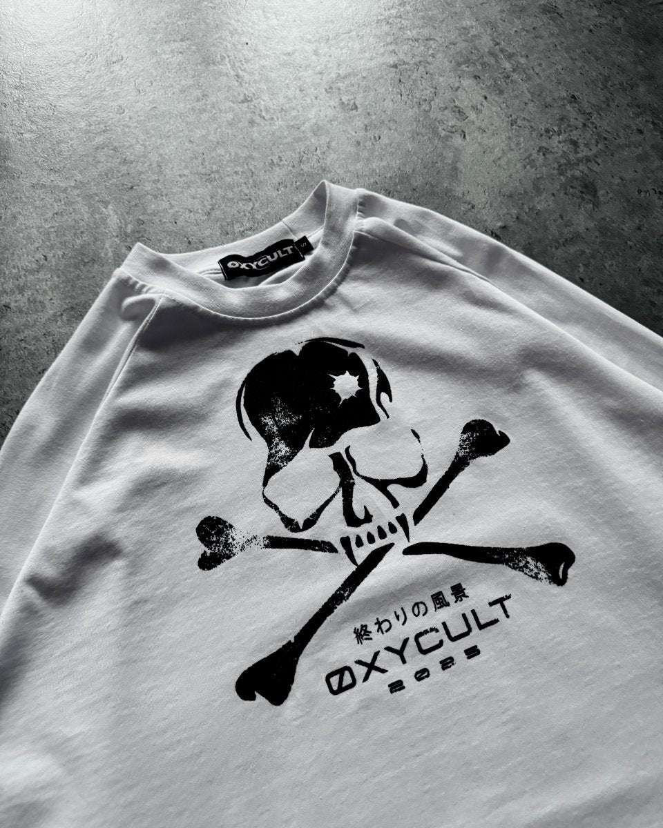 Skull Longsleeve White | T-Shirt by Oxycult