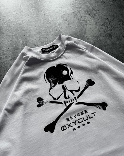 Skull Longsleeve White | T-Shirt by Oxycult