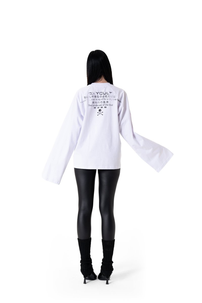 Skull Longsleeve White | T-Shirt by Oxycult