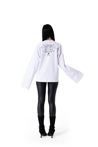 Skull Longsleeve White | T-Shirt by Oxycult