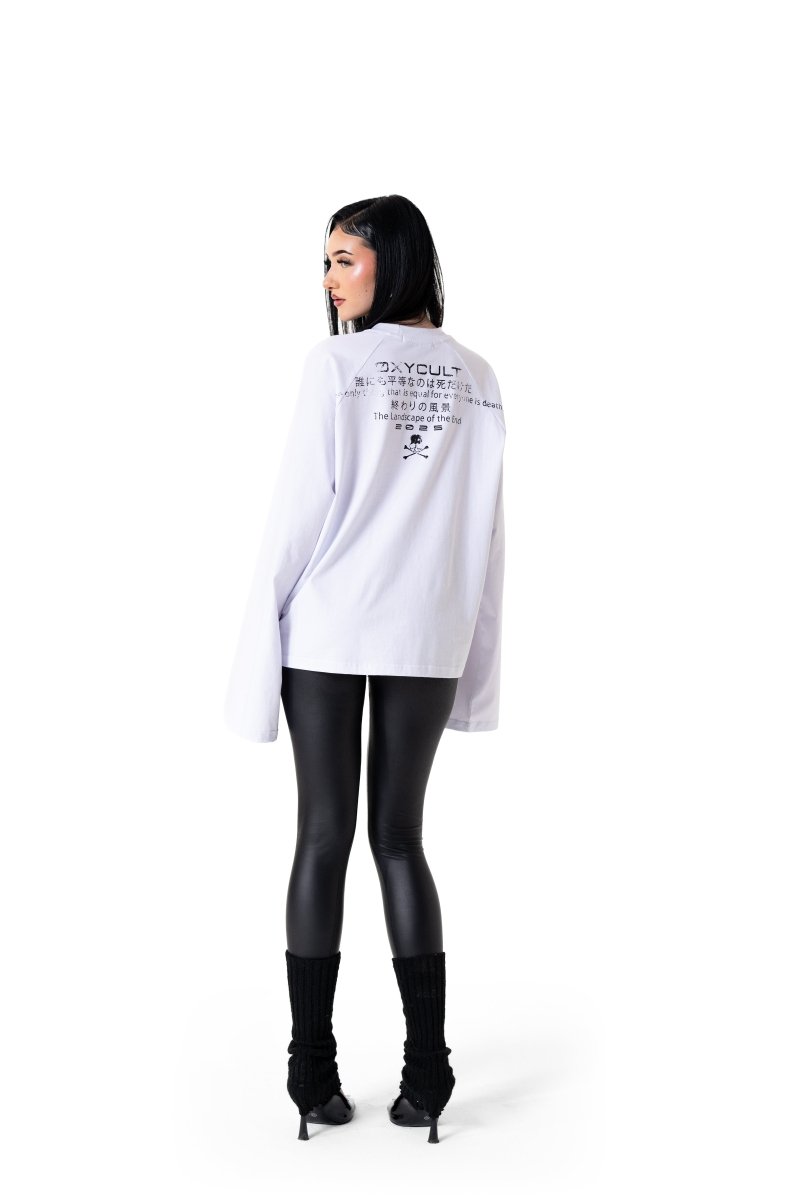 Skull Longsleeve White | T-Shirt by Oxycult
