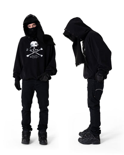 Skull Spikes Hoodie Black | Hoodies by Oxycult