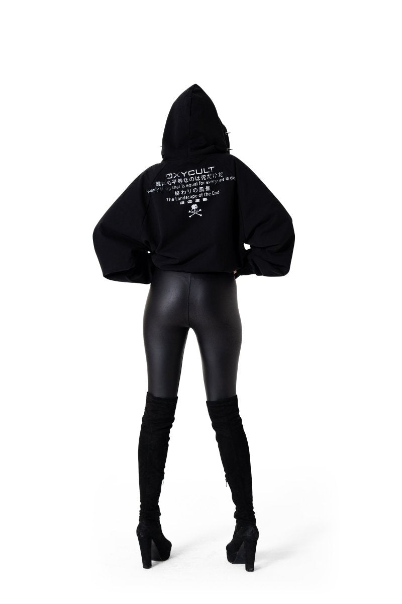 Skull Spikes Hoodie Black | Hoodies by Oxycult