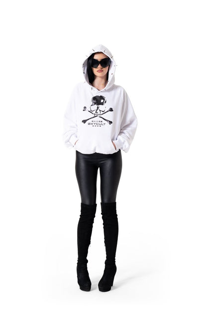 Skull Spikes Hoodie White | Hoodies by Oxycult