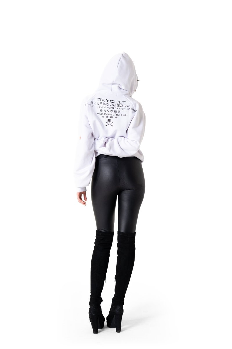 Skull Spikes Hoodie White | Hoodies by Oxycult